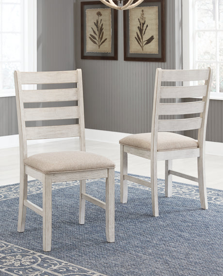 Skempton White/Light Brown Rectangular Dining Set from Ashley - Luna Furniture