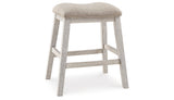 Skempton White/Light Brown Counter Height Barstool, Set of 2 from Ashley Furniture - Luna Furniture