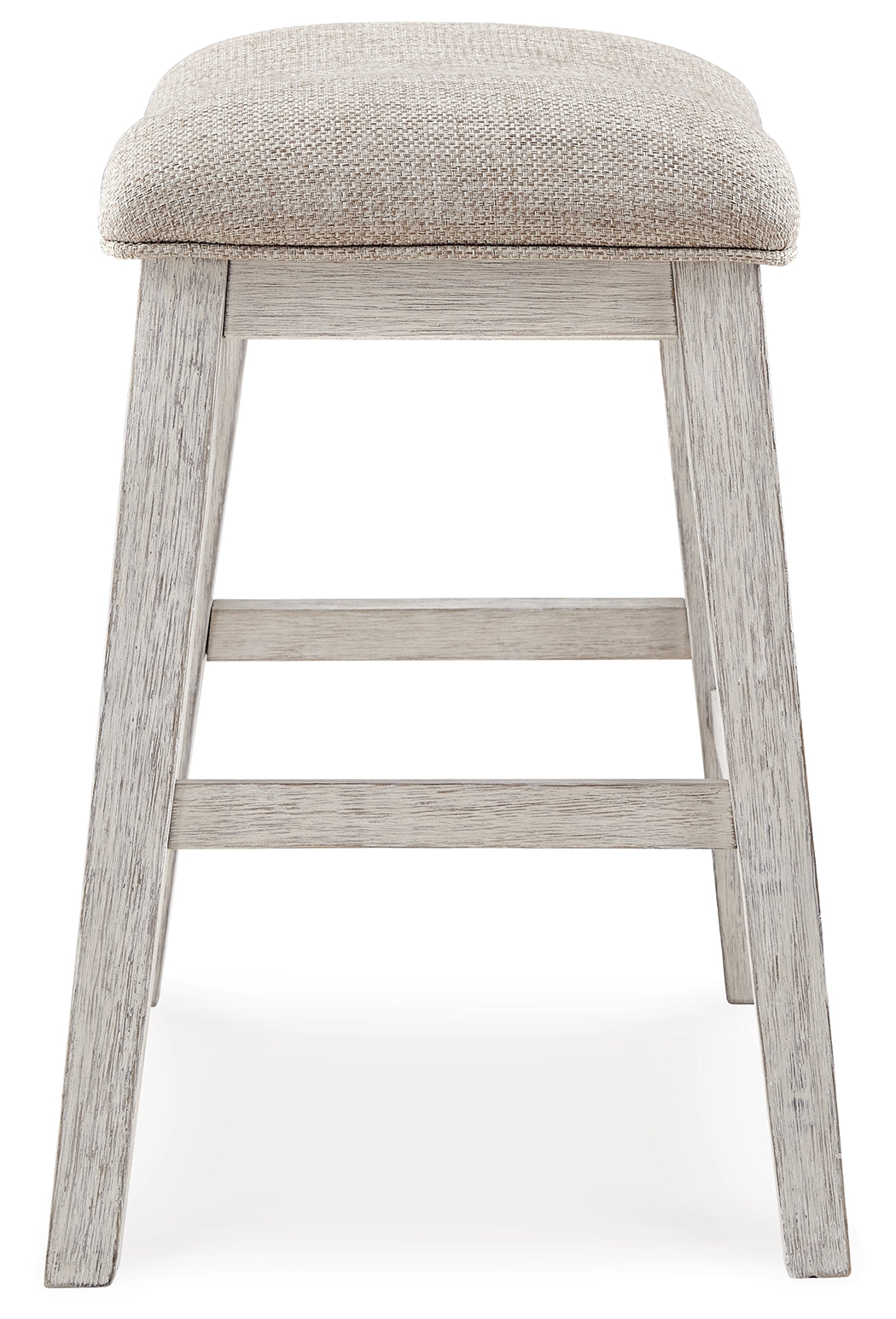 Skempton White/Light Brown Counter Height Bar Stool, Set of 2 from Ashley Furniture - Luna Furniture