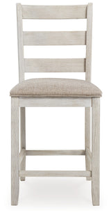 Skempton White/Light Brown Counter Height Bar Stool, Set of 2 from Ashley - Luna Furniture
