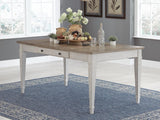 Skempton White/Light Brown Dining Table from Ashley Furniture - Luna Furniture