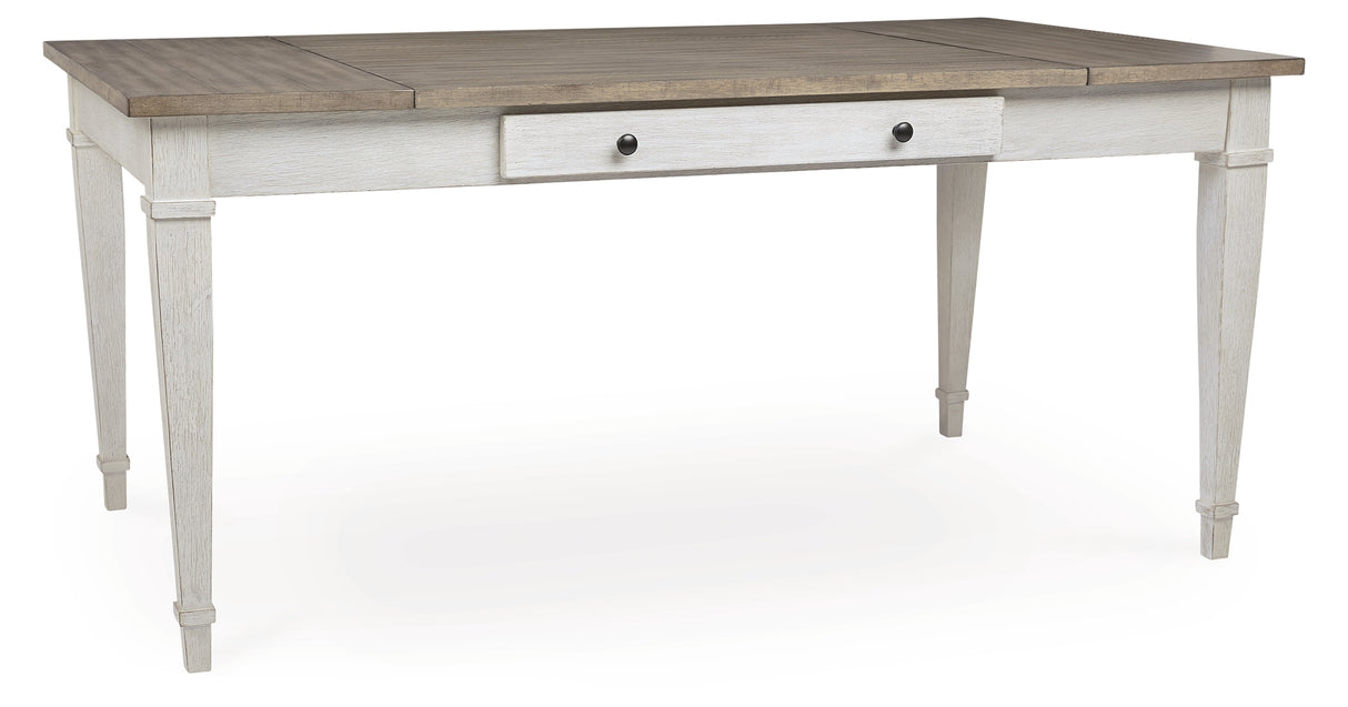 Skempton White/Light Brown Dining Table from Ashley - Luna Furniture