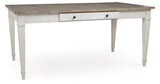 Skempton White/Light Brown Dining Table from Ashley - Luna Furniture
