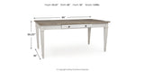 Skempton White/Light Brown Dining Table from Ashley - Luna Furniture