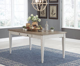Skempton White/Light Brown Dining Table from Ashley - Luna Furniture