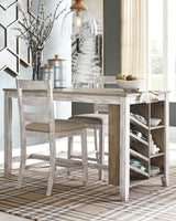 Skempton White/Light Brown Counter Height Dining Table from Ashley - Luna Furniture