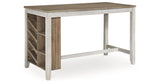 Skempton White/Light Brown Counter Height Dining Table from Ashley - Luna Furniture