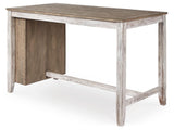 Skempton White/Light Brown Counter Height Dining Table and 6 Barstools from Ashley Furniture - Luna Furniture