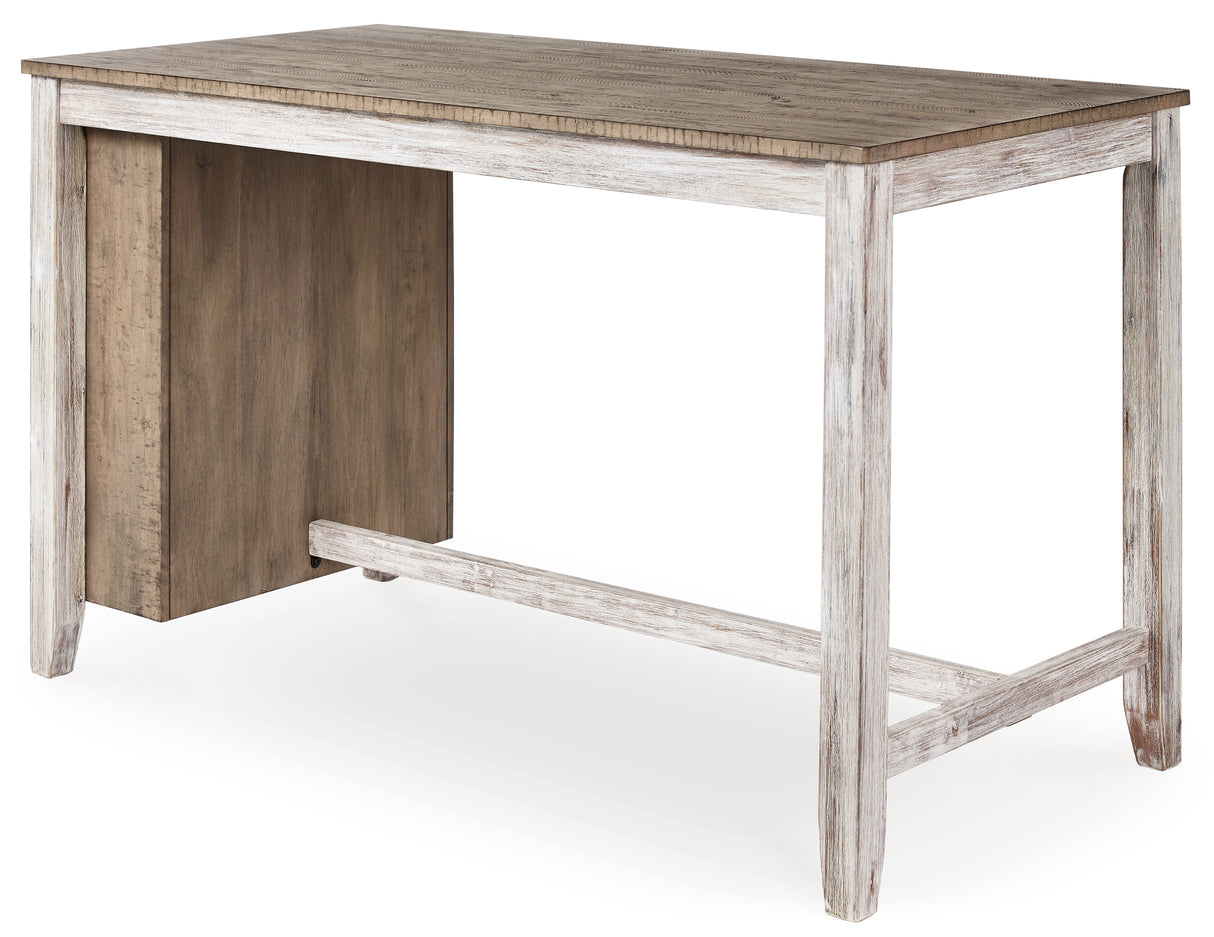 Skempton White/Light Brown Counter Height Dining Table from Ashley - Luna Furniture