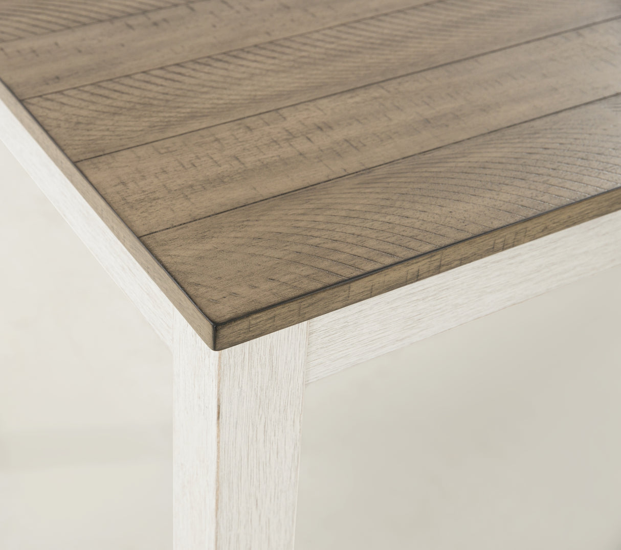 Skempton White/Light Brown White/Light 7-Piece Brown Counter Height Set from Ashley - Luna Furniture