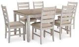 Skempton White/Light Brown Dining Table and Chairs from Ashley - Luna Furniture