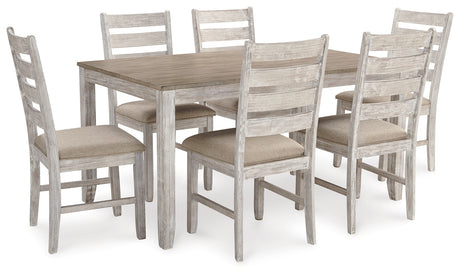 Skempton White/Light Brown Dining Table and Chairs from Ashley - Luna Furniture