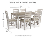 Skempton White/Light Brown Dining Table and Chairs from Ashley Furniture - Luna Furniture