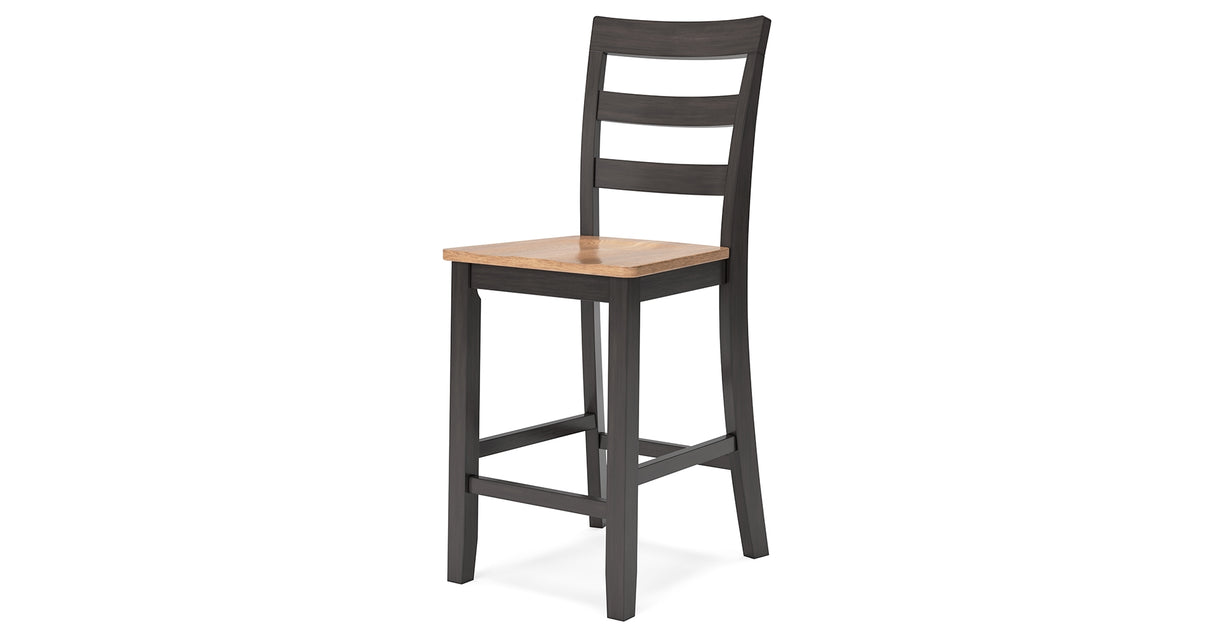 Gesthaven Natural/Brown Counter Height Dining Table and 2 Barstools from Ashley - Luna Furniture