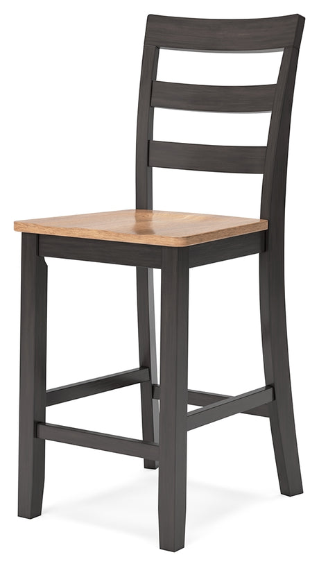 Gesthaven Natural/Brown Counter Height Barstool, Set of 2 from Ashley - Luna Furniture