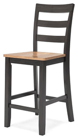 Gesthaven Natural/Brown Counter Height Barstool, Set of 2 from Ashley Furniture - Luna Furniture
