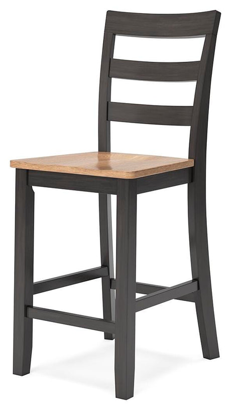 Gesthaven Natural/Brown Counter Height Barstool, Set of 2 from Ashley - Luna Furniture