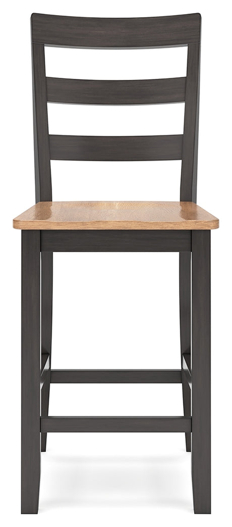 Gesthaven Natural/Brown Counter Height Barstool, Set of 2 from Ashley - Luna Furniture