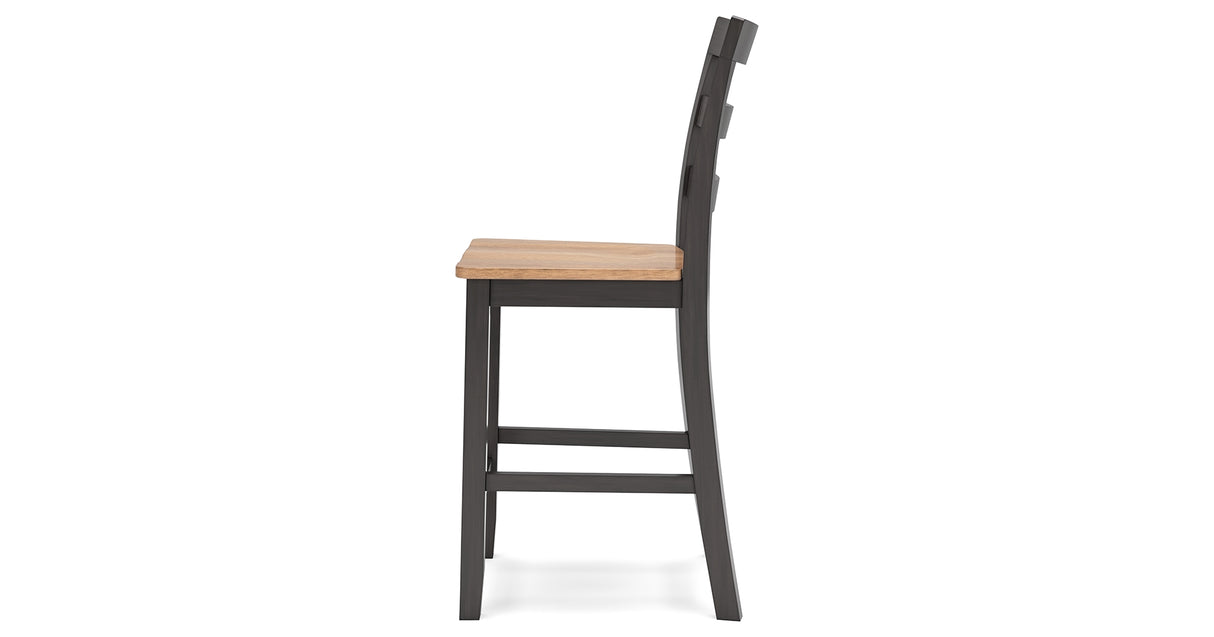 Gesthaven Natural/Brown Counter Height Dining Table and 2 Barstools from Ashley - Luna Furniture