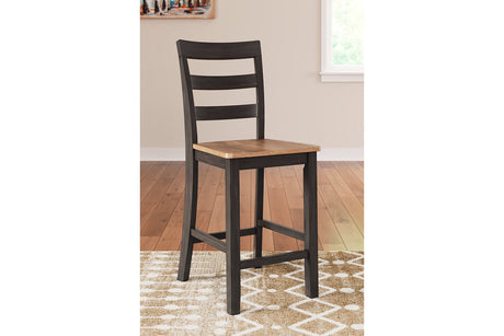 Gesthaven Natural/Brown Counter Height Dining Table and 2 Barstools from Ashley - Luna Furniture