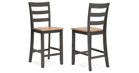 Gesthaven Natural/Brown Counter Height Barstool, Set of 2 from Ashley - Luna Furniture