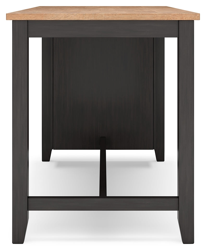 Gesthaven Natural/Brown Counter Height Dining Table and 4 Barstools from Ashley - Luna Furniture