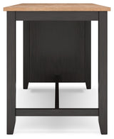 Gesthaven Natural/Brown Counter Height Dining Table and 4 Barstools from Ashley - Luna Furniture