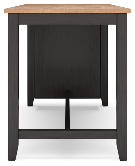 Gesthaven Natural/Brown Counter Height Dining Table and 4 Barstools from Ashley - Luna Furniture