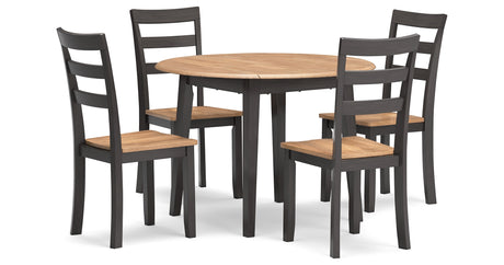 Gesthaven Dining Table and 4 Chairs in Natural/Brown from Ashley Furniture - Luna Furniture
