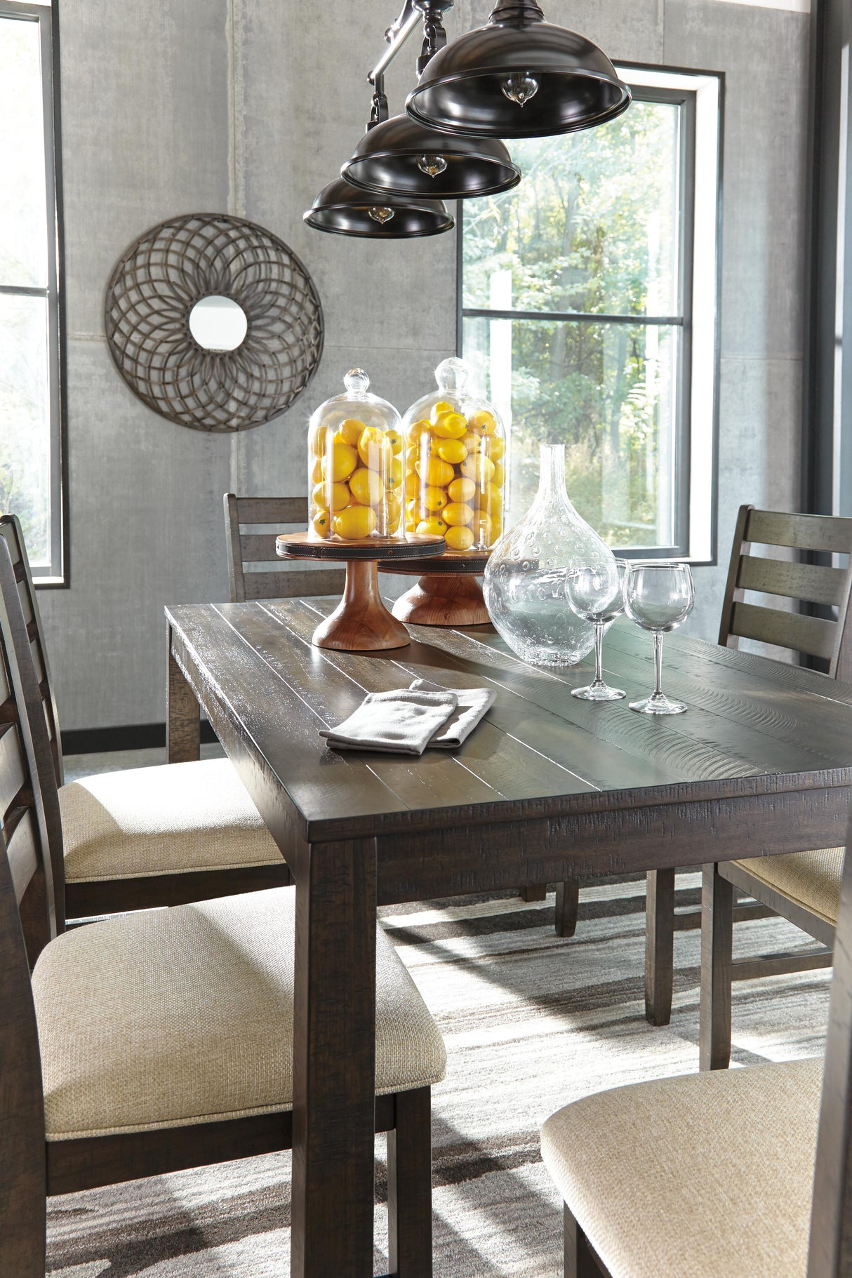 Rokane Brown Dining Table and Chairs from Ashley Furniture - Luna Furniture