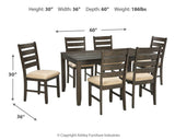 Rokane Brown Dining Table and Chairs from Ashley Furniture - Luna Furniture