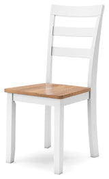 Gesthaven Natural/White Dining Chair, Set of 2 from Ashley Furniture - Luna Furniture