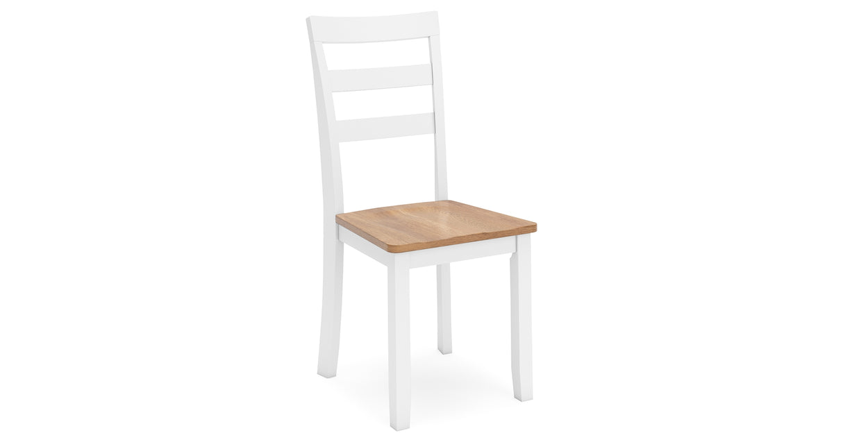 Gesthaven Natural/White Dining Table and 4 Chairs from Ashley - Luna Furniture