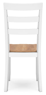 Gesthaven Natural/White Dining Chair, Set of 2 from Ashley Furniture - Luna Furniture