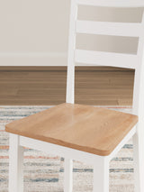 Gesthaven Natural/White Dining Table and 4 Chairs from Ashley - Luna Furniture