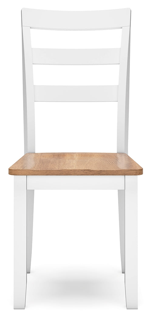 Gesthaven Natural/White Dining Table and 4 Chairs from Ashley - Luna Furniture