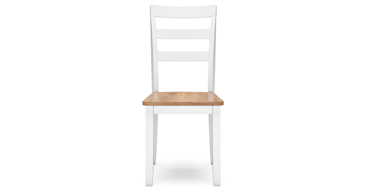 Gesthaven Natural/White Dining Table and 2 Chairs from Ashley - Luna Furniture
