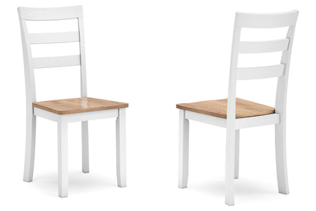 Gesthaven Natural/White Dining Table and 2 Chairs from Ashley - Luna Furniture