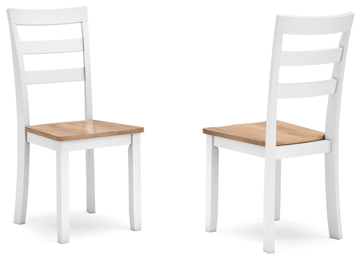 Gesthaven Natural/White Dining Chair, Set of 2 from Ashley Furniture - Luna Furniture