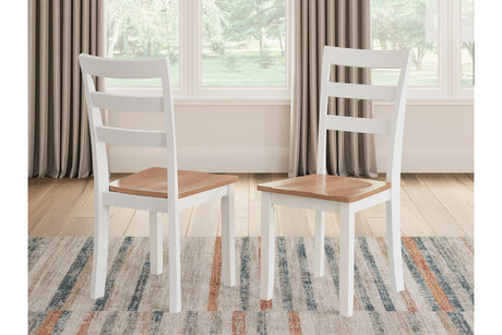 Gesthaven Natural/White Dining Table and 2 Chairs from Ashley - Luna Furniture