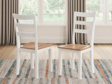 Gesthaven Natural/White Dining Table and 4 Chairs from Ashley - Luna Furniture