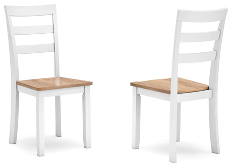 Gesthaven Natural/White Dining Chair, Set of 2 from Ashley - Luna Furniture