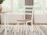 Gesthaven Natural/White Dining Table and 4 Chairs from Ashley - Luna Furniture