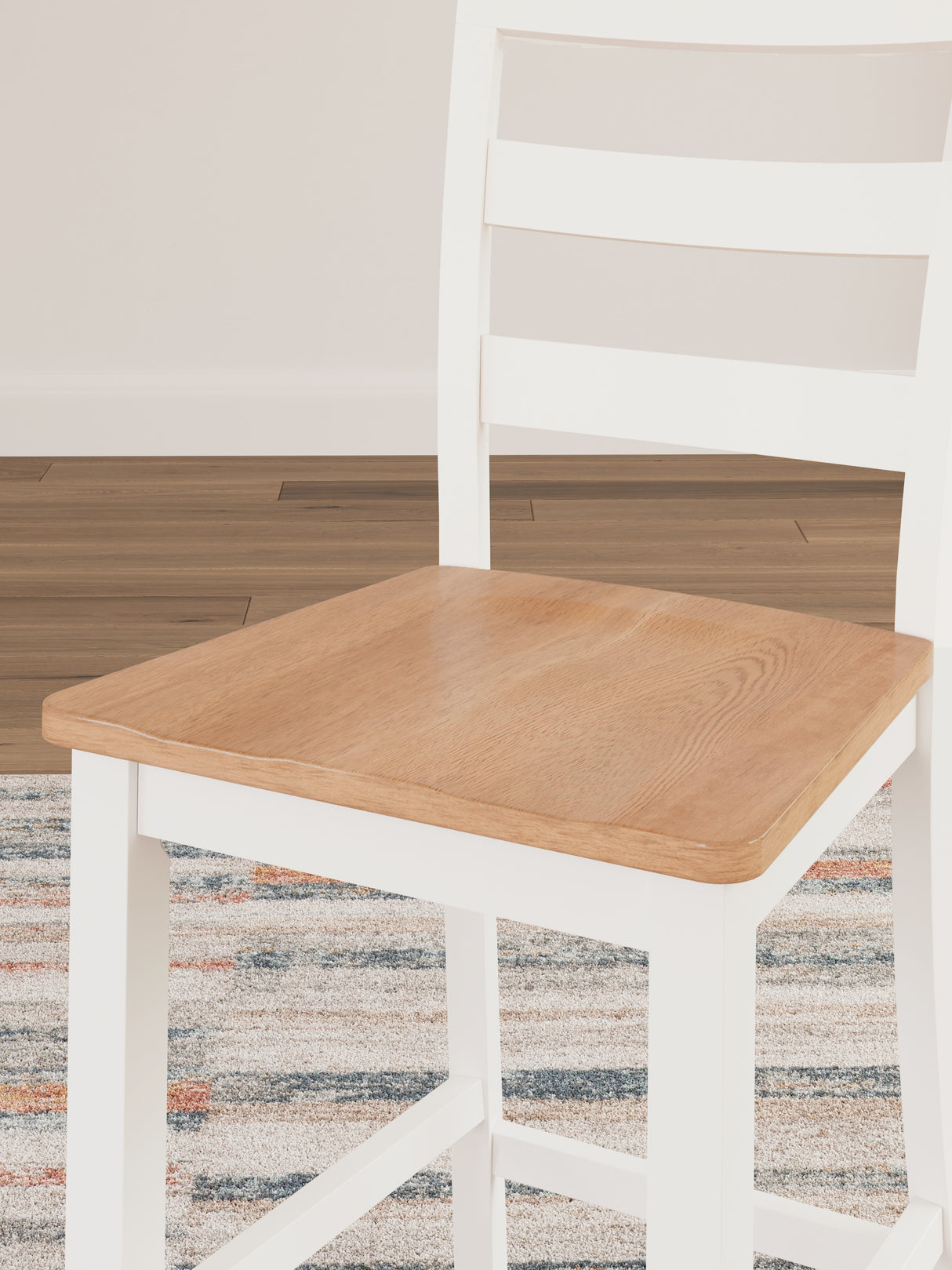 Gesthaven Natural/White Counter Height Barstool, Set of 2 from Ashley Furniture - Luna Furniture