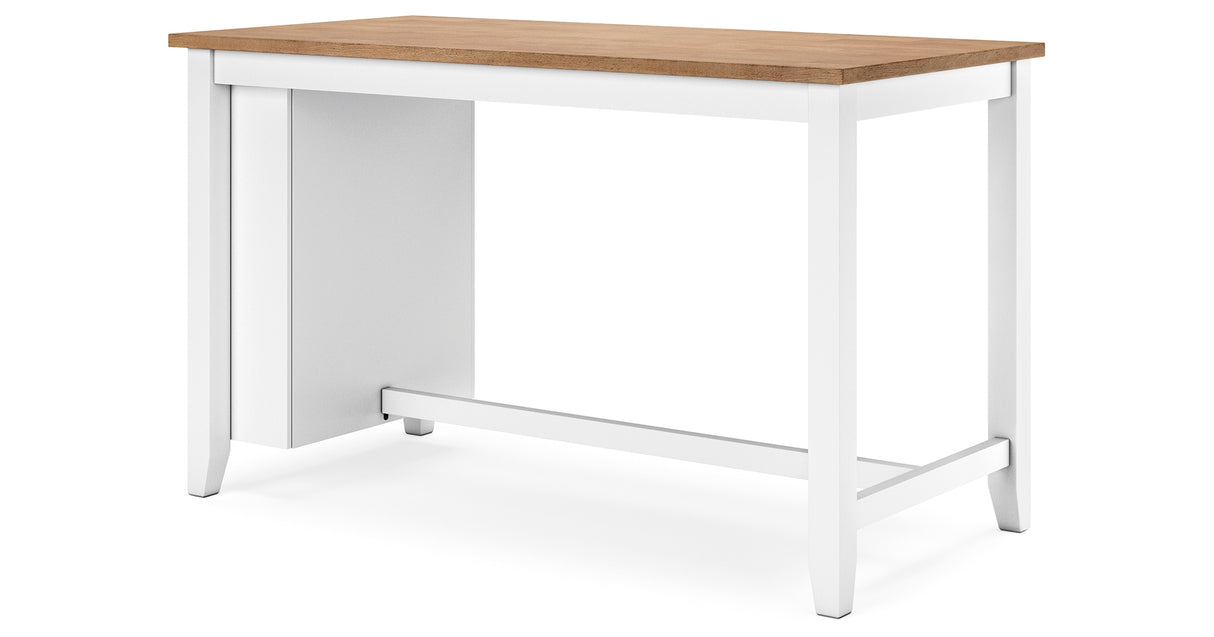 Gesthaven Natural/White Counter Height Dining Table and 2 Barstools from Ashley - Luna Furniture