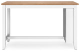 Gesthaven Natural/White Counter Height Dining Table and 4 Barstools from Ashley - Luna Furniture