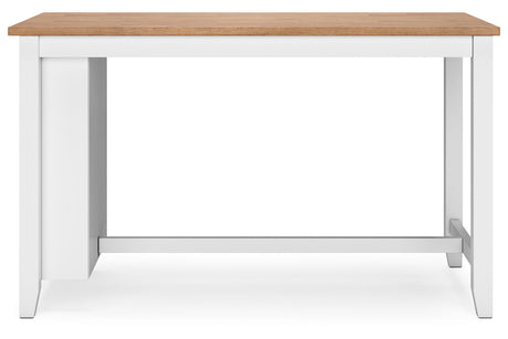 Gesthaven Natural/White Counter Height Dining Table and 2 Barstools from Ashley - Luna Furniture