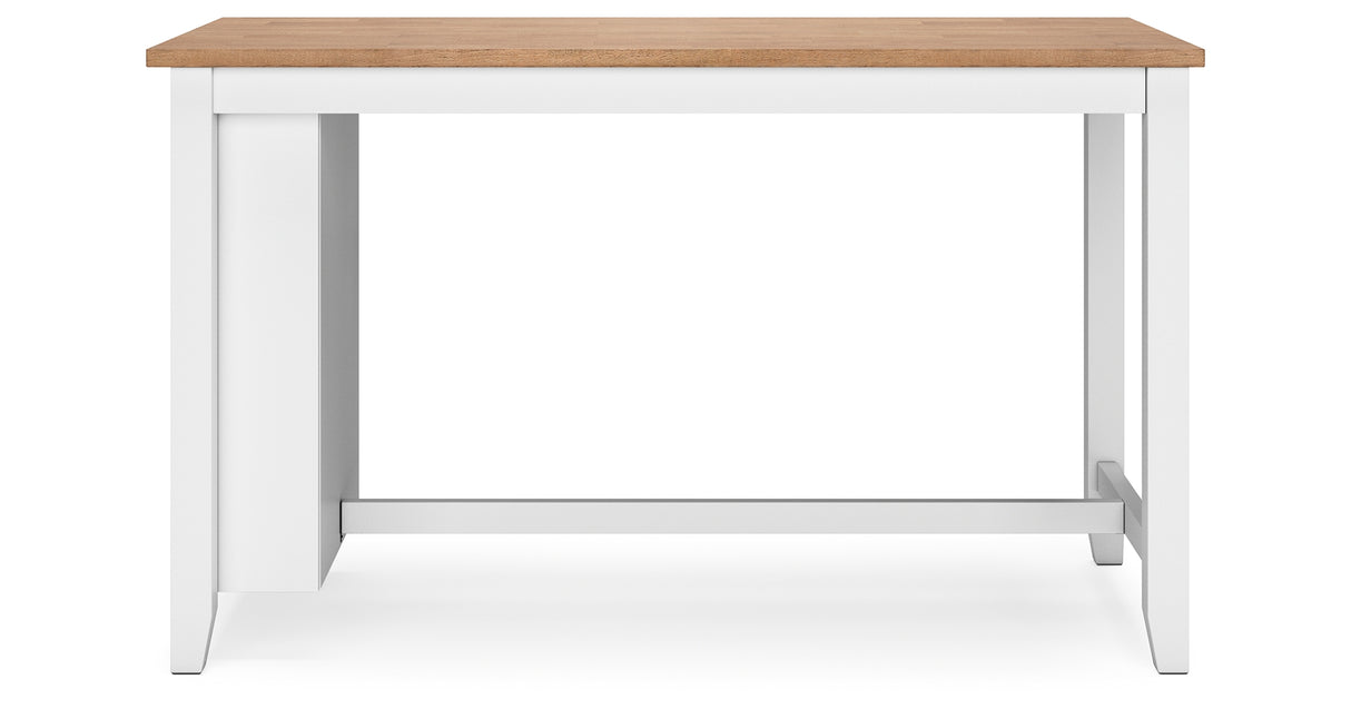 Gesthaven Natural/White Counter Height Dining Table and 2 Barstools from Ashley - Luna Furniture
