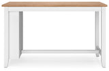 Gesthaven Natural/White Counter Height Dining Table and 4 Barstools from Ashley - Luna Furniture