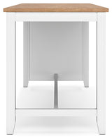 Gesthaven Natural/White Counter Height Dining Table and 4 Barstools from Ashley - Luna Furniture